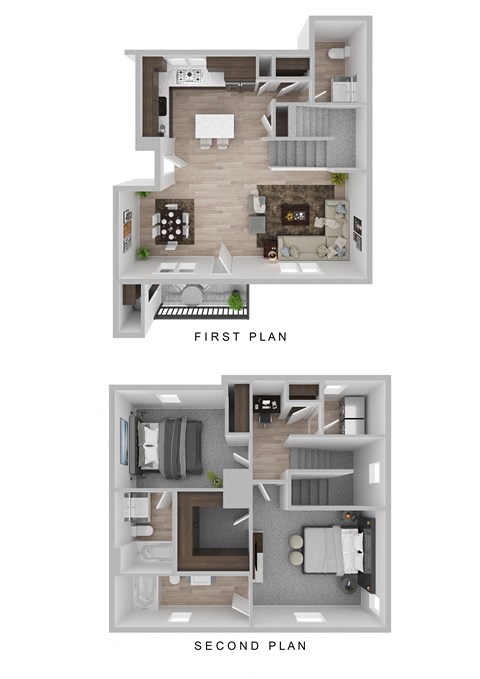 Slate Floor Plan at The Michael B Townhomes and Flats, Nevada